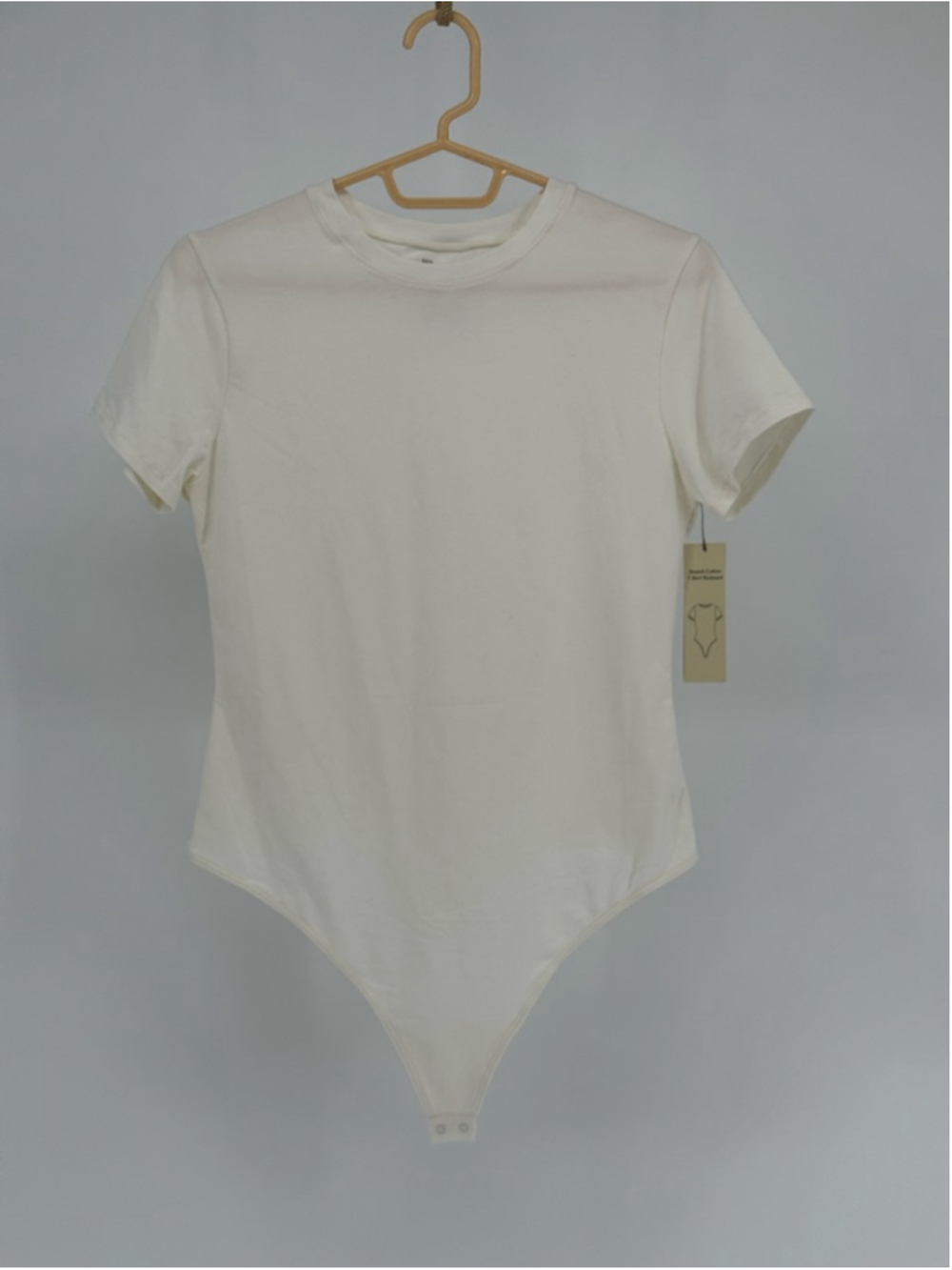 No Boundaries Women's XL White Stretch Cotton T-Shirt Bodysuit